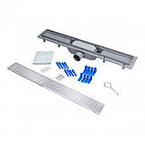 Трап Qtap Dry FB304-600 лінійний з сухим затвором і нержавіючої сіткою 600х73, фото 6