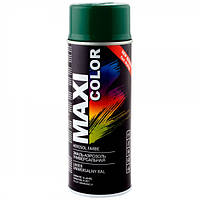 Краска-эмаль темно-зеленая 400мл универсальная декоративная MAXI COLOR ( ) MX6005-MAXI COLOR