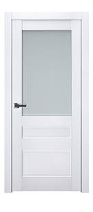 Двері модель 608 Білий мат (засклена)