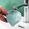 Мильниця для ванної у формі листа зі зливом води у формі пелюстки сірого кольору, фото 5