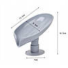 Мильниця для ванної у формі листа зі зливом води у формі пелюстки сірого кольору, фото 8