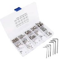 Гвинти установочнi DIN916 з внутрішнім шестигранником M2.5-M8, нержавійка, 300шт