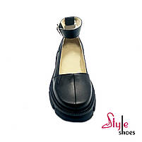 Шкіряні туфлі жіночі на тракторній підошві “Style Shoes”, фото 3