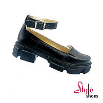 Шкіряні туфлі жіночі на тракторній підошві “Style Shoes”, фото 2