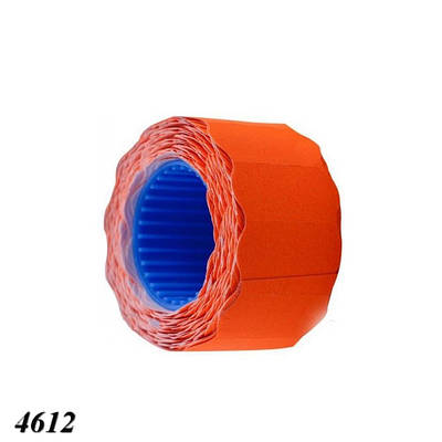 Цінник фігурний 26х12 мм 250шт Помаранчевий (6шт)