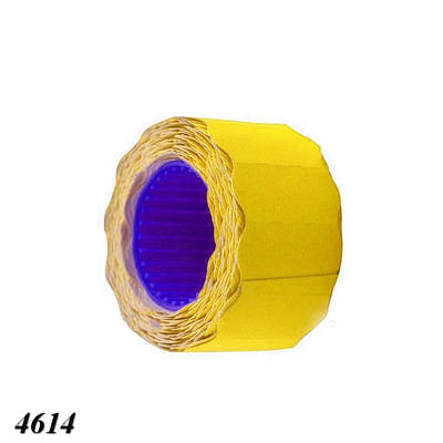 Цінник фігурний 26х12 мм 250шт Жовтий (6шт)