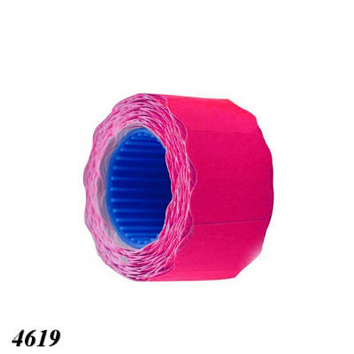 Цінник фігурний 26х12 мм 500шт Малиновий (6шт)