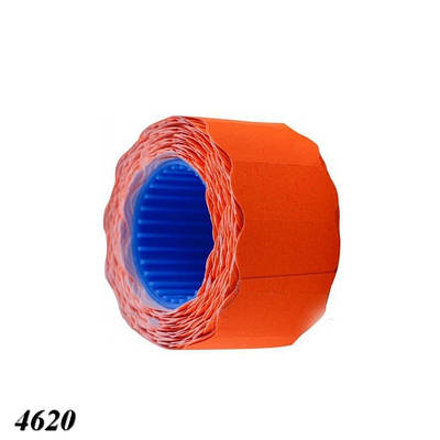 Цінник фігурний 26х12 мм 500шт Помаранчевий (6шт)