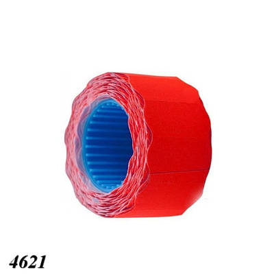 Цінник фігурний 26х12 мм 500шт Червоний  (6шт)