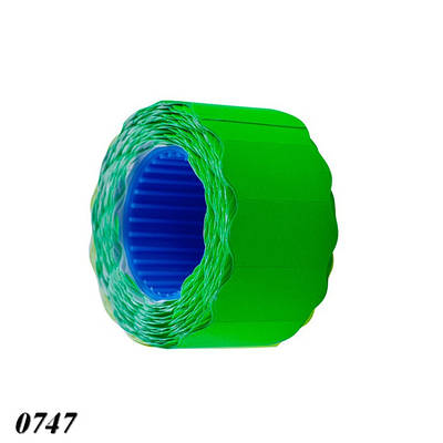 Цінник фігурний 26х12мм 500 шт. Зелений (6шт)