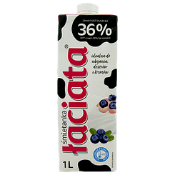 Вершки 36% Лаціата Laciata 1L 8шт/ящ (Код: 00-00012905)