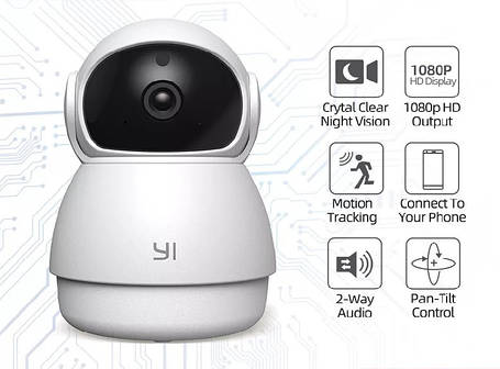 IP-камера Xiaomi Yi Dome Guard Camera YRS.3521 360 градусів WI-FI Купольна, фото 2