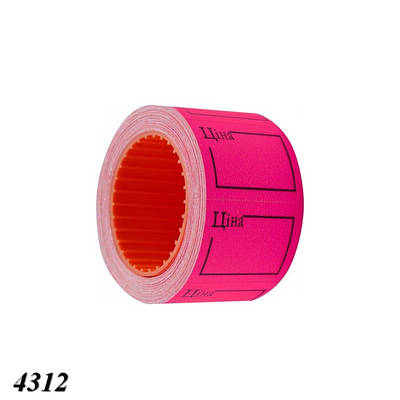 Цінник з рамкою 29х36 мм 3м Малиновий (5шт)