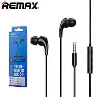 Навушники Remax RW-108 з мікрофоном, чорні