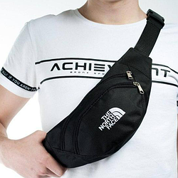 Сумка бананка The North Face, TNF чорна сумка на пояс чоловіча жіноча