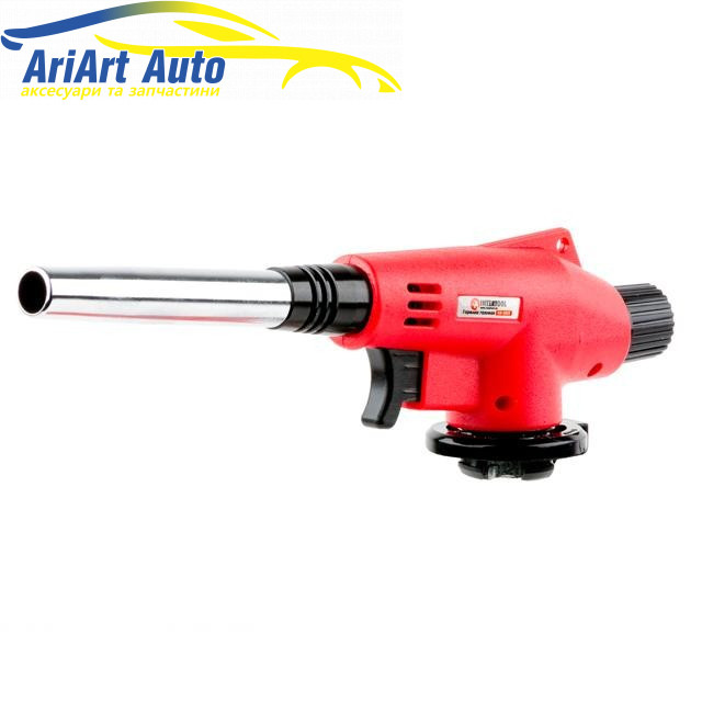 Пальник газовий INTERTOOL п'єзозапалювання, регулятор, суцільнометалевий корпус, фото 1