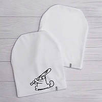 Жіноча шапка з принтом "Кіт Саймон з палицею"