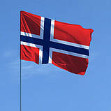Прапор Норвегії 150х90 см. Норвезький прапор поліестер RESTEQ. Norwegian flag, фото 2