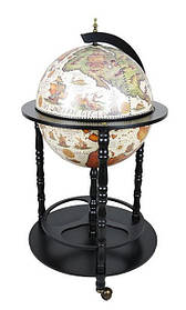 Глобус бар підлоговий Карта світу чорний сфера 45 см