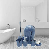 Набор аксессуаров для ванной Bathlux люкс качества , 6 предметов Синий топ