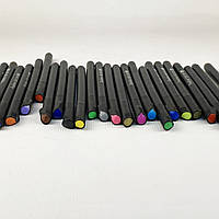 Набор разноцветных линеров ручек Fineliner Color в кейсе 24 цвета профессиональный набор для скетчей топ