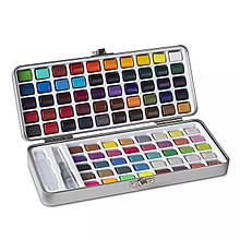 Набір акварельних фарб для малювання Professional Paint Set 90 кольорів в наборі акварельний папір і пензлики топ