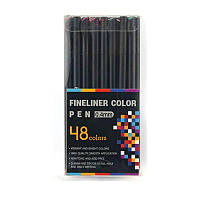 Набор разноцветных линеров Fineliner Color 48 цветов, профессиональный набор линеров для скетчей и рисования