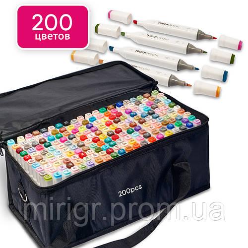 Маркеры TOUCH 200 цветов, самый большой набор маркеров для скетчинга на ...