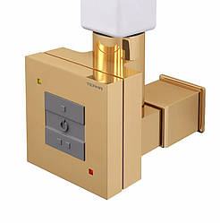Золотий квадратний ТЕН Terma KTX1 MS Gold + маскування кабелю + тумблер + 2 режими нагріву: 50 і 100% + LED. Польща