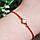 Браслет оберіг червона нитка Xuping 17см+3см ланцюжок подовжувач з цирконієм 8мм 6285, фото 4
