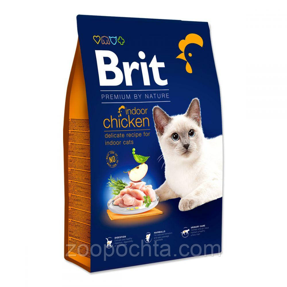 Сухий корм Brit Premium Indoor для хатніх кішок 8КГ, фото 1