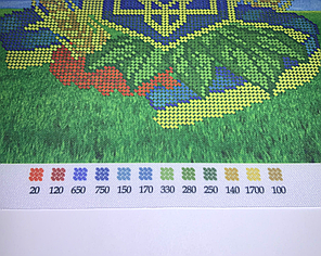 Схема для вишивання бісером УКРАЇНА на габардині з підклеєним флізом 20х30см/А4:І-4036, фото 2