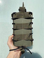 Одинарний штурмовий підсумок для магазинів АК (з пластиковими вставками) хакі