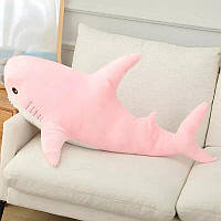 Качественная мягкая детская игрушка-обнимашка Акула 140 см Розовая, Подушка-игрушка в виде животного