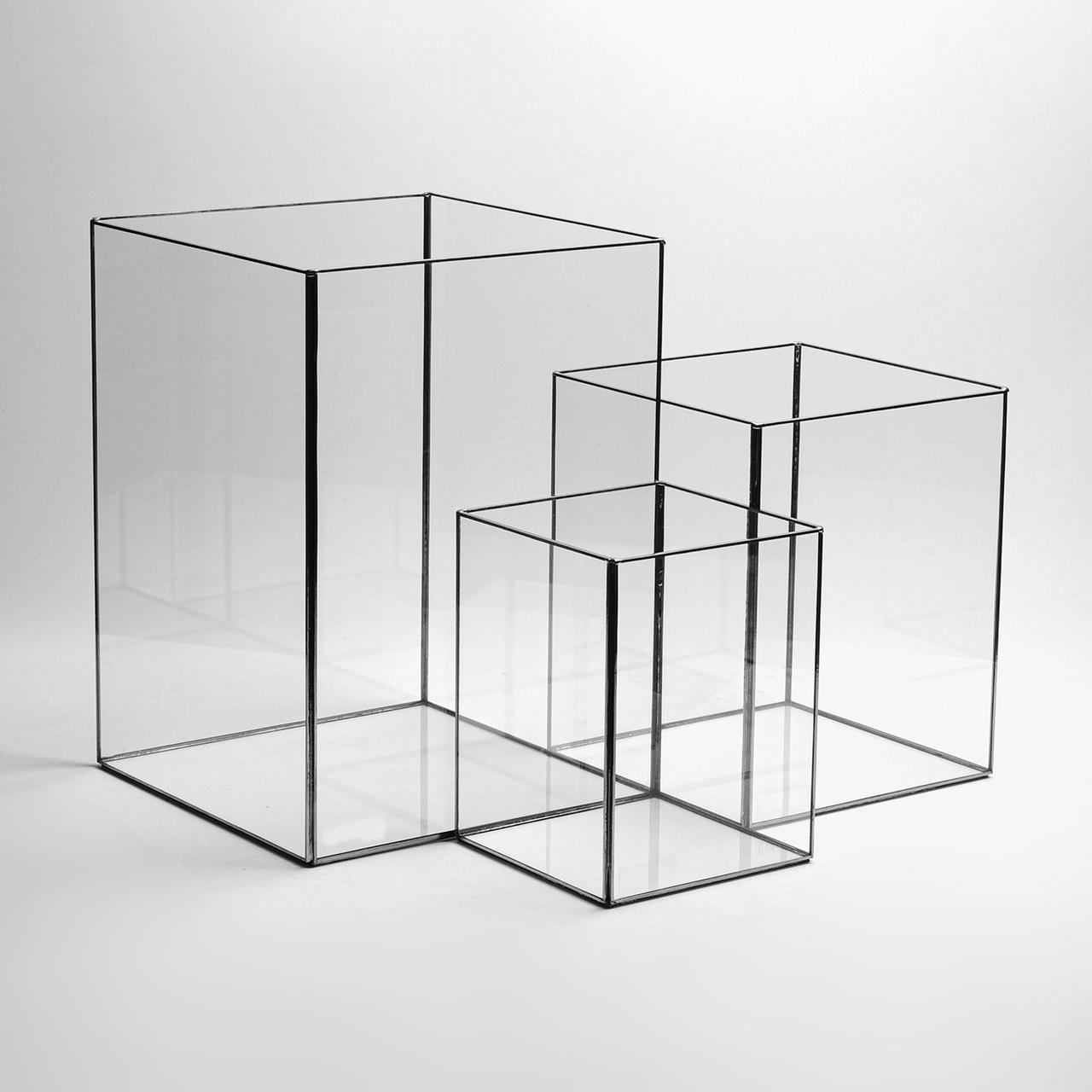 Набір із 3 скляних колб для свічок