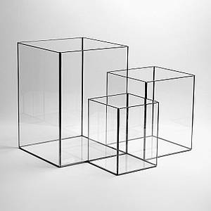 Колба для свічок. Скляна колба .Скляний свічник .Скляний куб