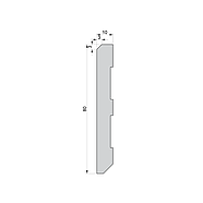 Плінтус МДФ накладний FSPRO 1080F3 фарбований 2,8м Білий (P.MDF1080F3W), фото 3