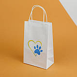 Пакет подарунковий 150*90*240 пакети для сувенірів з малюнком "Лапа" Святкові пакети для патріотичних сувенірів, фото 2