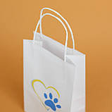 Пакет подарунковий 150*90*240 пакети для сувенірів з малюнком "Лапа" Святкові пакети для патріотичних сувенірів, фото 4