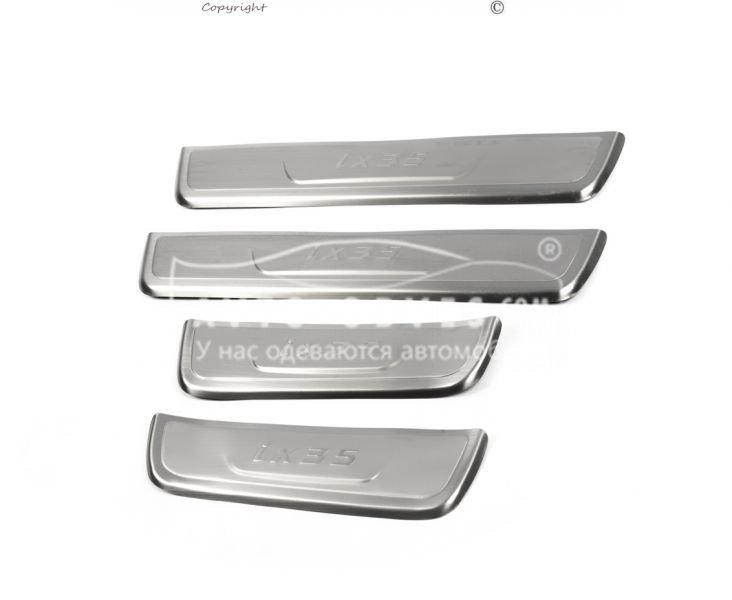 Накладки на пороги Hyundai ix35 2010-2015 - type: 4 шт
