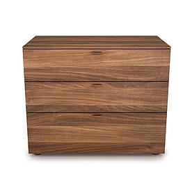 Тумба приліжкова в стилі LOFT MeBelle NAGRIE-3 49 х 49 х 49 см в спальню, ЛДСП дуб, горіх + чорний метал