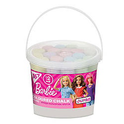 Крейда кольорова YES Barbie 12 шт, JUMBO в відрі