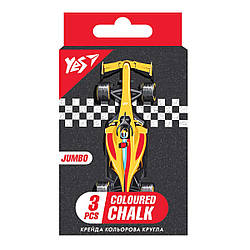 Крейда кольорова YES Race legend 3 шт, JUMBO