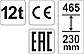 Домкрат гідравлічний пляшковий 12 тонн (230-465 ММ) YATO YT-17005, фото 3