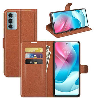 Чохол-книжка Litchie Wallet для Motorola G200 Brown