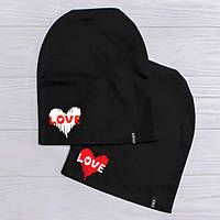 Жіноча шапка з принтом LOVE