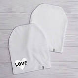 Жіноча шапка з принтом LOVE, фото 3