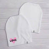 Жіноча шапка з принтом LOVE, фото 4