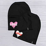 Жіноча шапка з принтом LOVE, фото 5