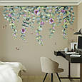 Інтер'єрна наклейка на стіну Висячі Рослини з Квітами Евкаліпта Oracal розмір 52х96см, фото 2